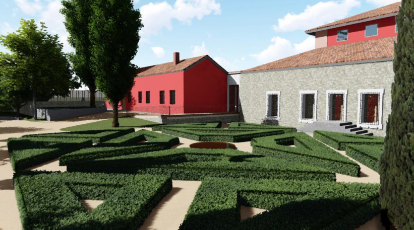 Imagen 3D de la reconstrucción del Palacio de la Sagra